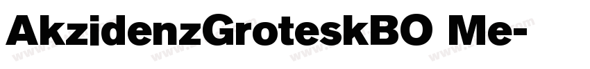AkzidenzGroteskBO Me字体转换